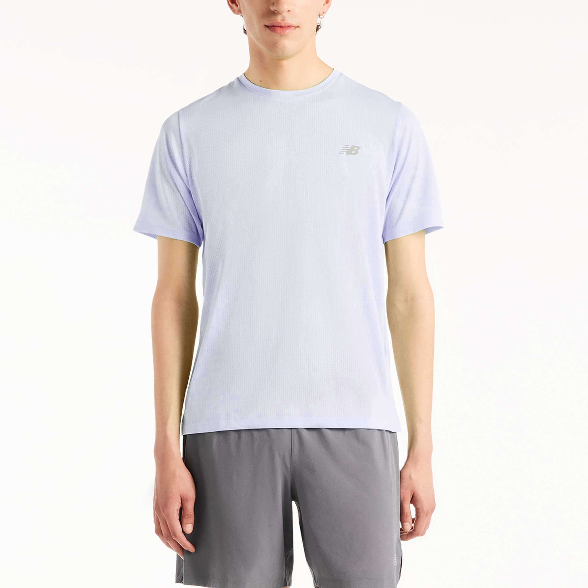New Balance Athletics T-Shirt Men's Running Apparel Smoked Violet