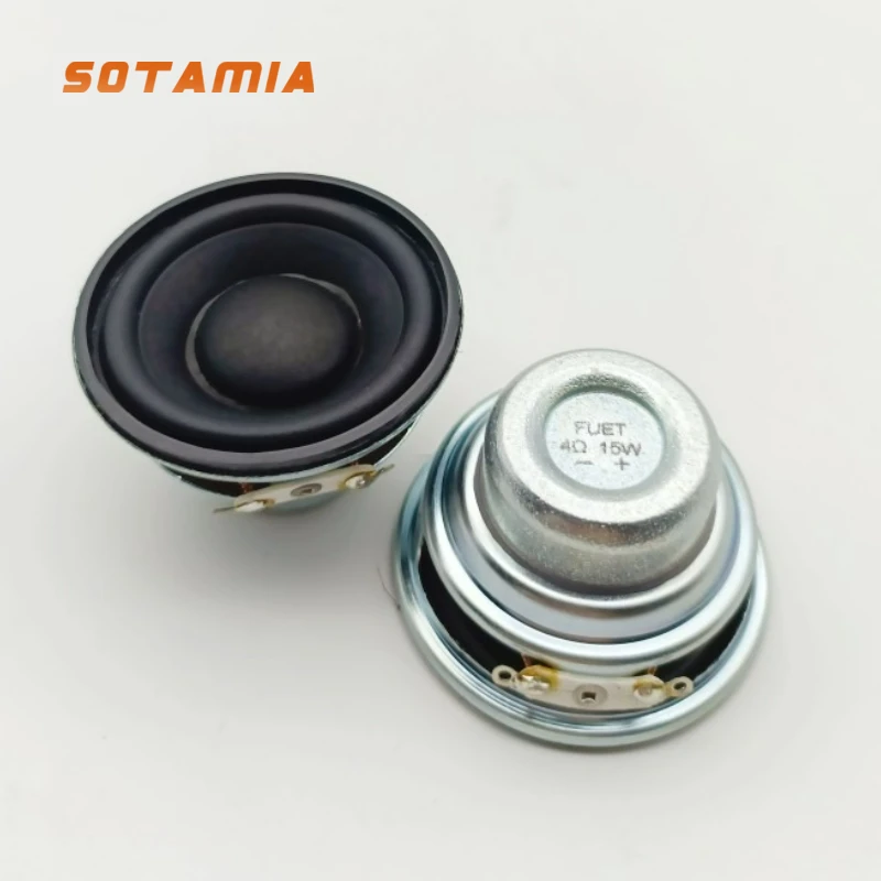SOTAMIA 2 pièces 50mm haut-parleur multimédia basse fréquence 4 Ohm 15W haute puissance Bluetooth son musique Home cinéma Mini haut-parleur