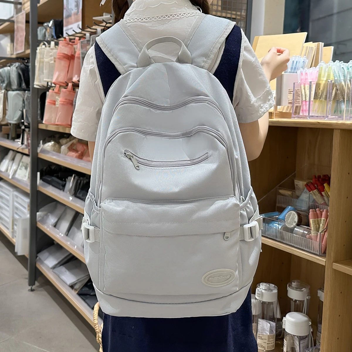 Sac d'école Junior High School Simple grande capacité école primaire étudiant sac à dos à la mode garçons et filles école cadeau lycéen
