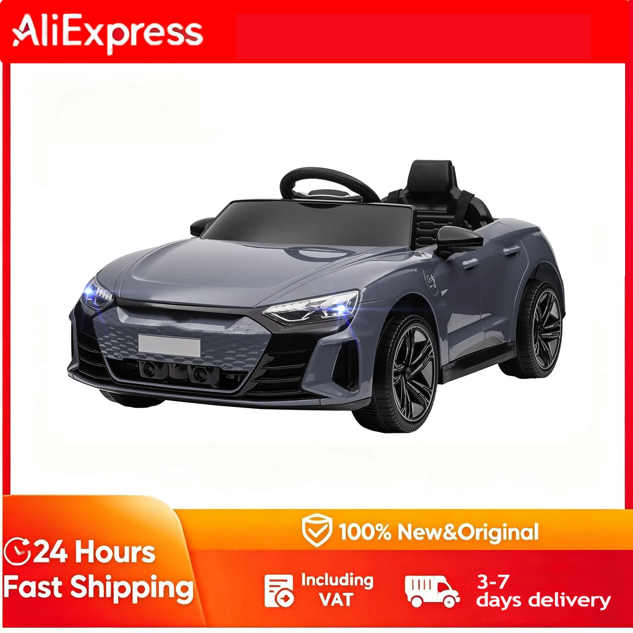 Voiture électrique pour enfants avec télécommande, ceinture de sécurité, klaxon, musique, phare, voiture jouet électrique, jusqu