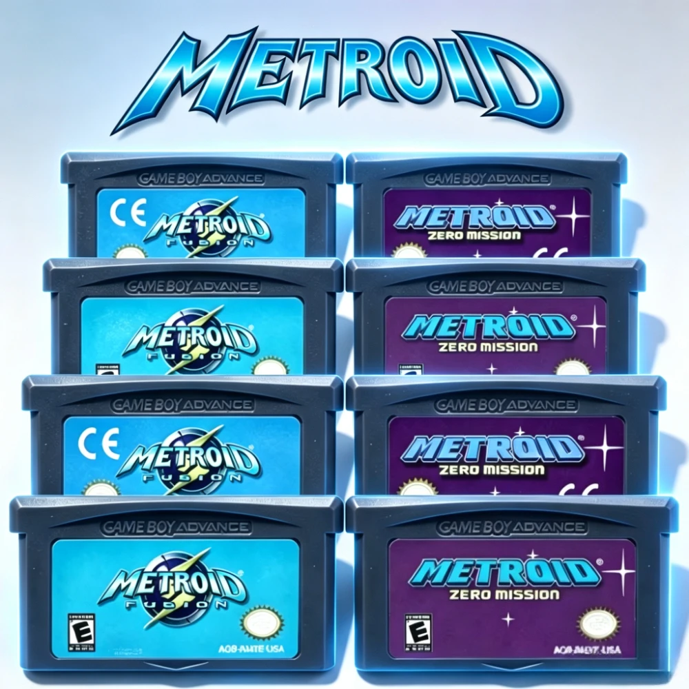 New Metroid Series Game 32-bit Video Game Cartridge Console Card Fusion Zero Mission for GBA NDS USA EUR Version