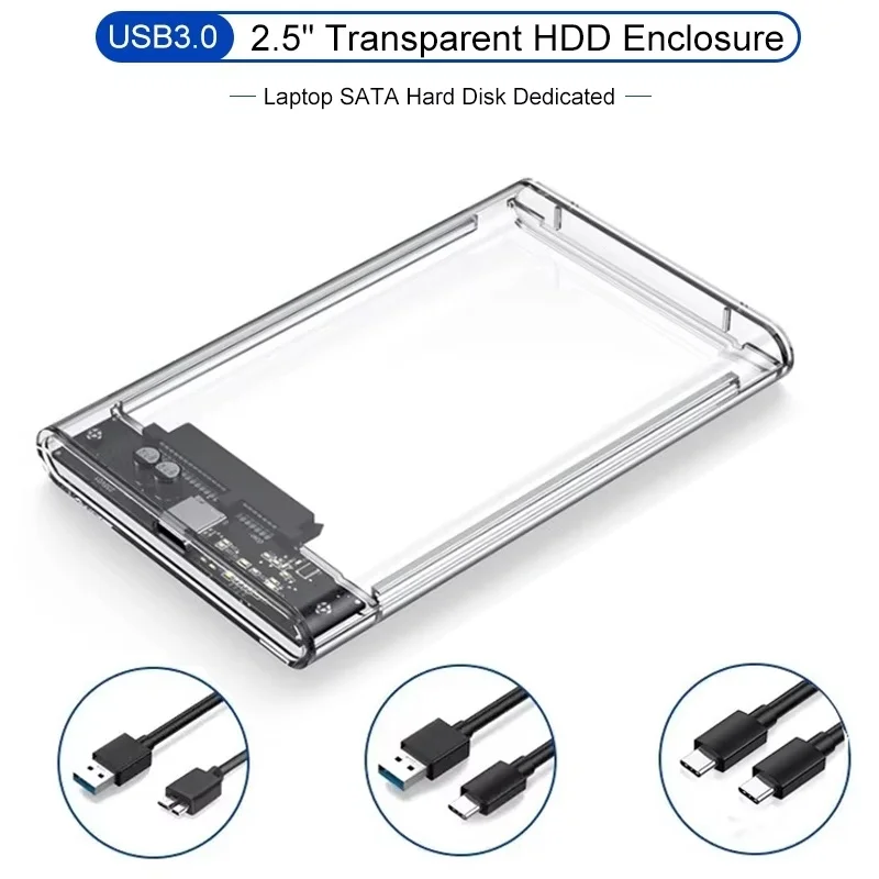 Boîtier de disque dur USB Type C vers SATA III boîtier de disque dur 2.5 pouces HDD SSD boîtier externe boîtier de disque dur boîtier de disque dur externe SSD