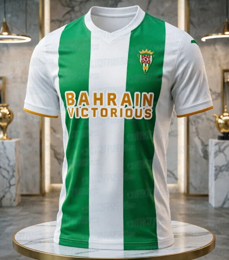 Maillot de football domicile Real Betis 2026-27 à manches courtes, séchage rapide, uniforme sportif pour supporters, collection Bahrain Victorious Moto, assorti pour toute la famille