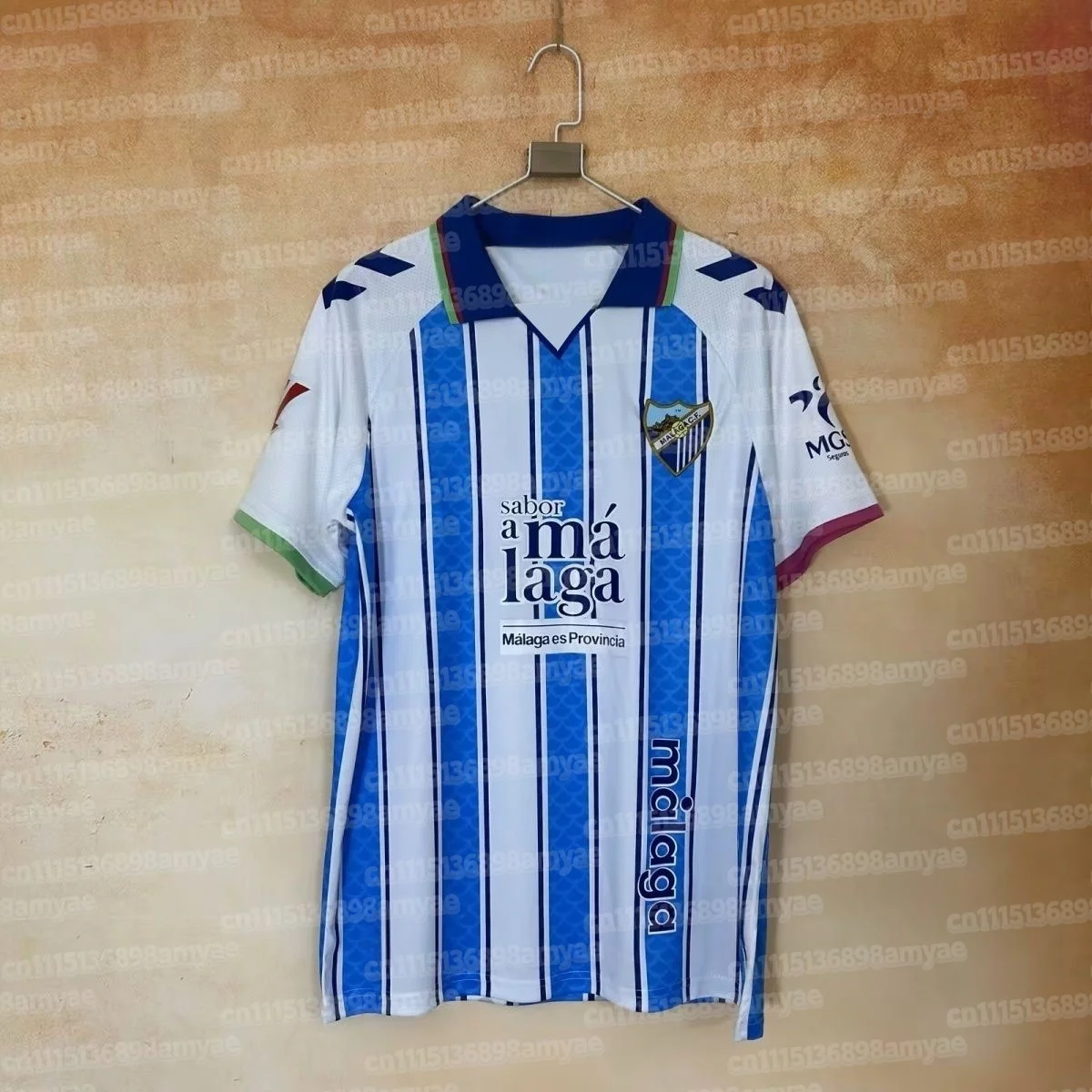 Maillot de football domicile 2026-27 Malaga CF, T-shirt athlétique imprimé en 3D, respirant, séchage rapide, doux, confortable, léger, assorti pour toute la famille.