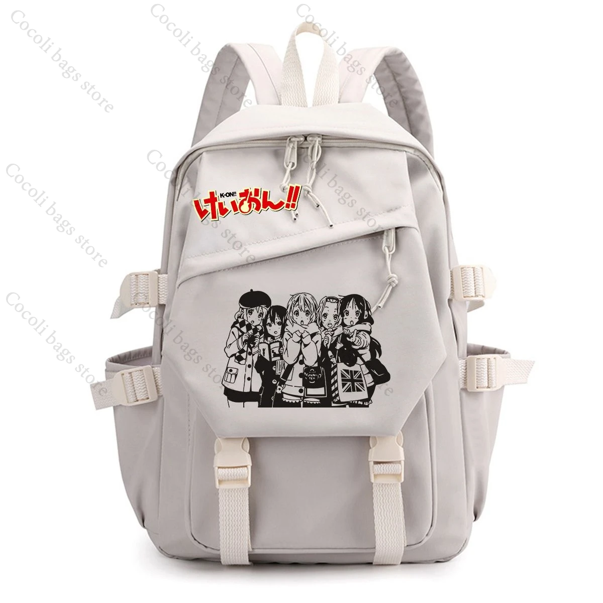 Anime K-ON!! Sac à dos imprimé sac à dos scolaire sac d'école grande capacité sac à dos d'école pour filles sacs d'école multi-poches pour fille