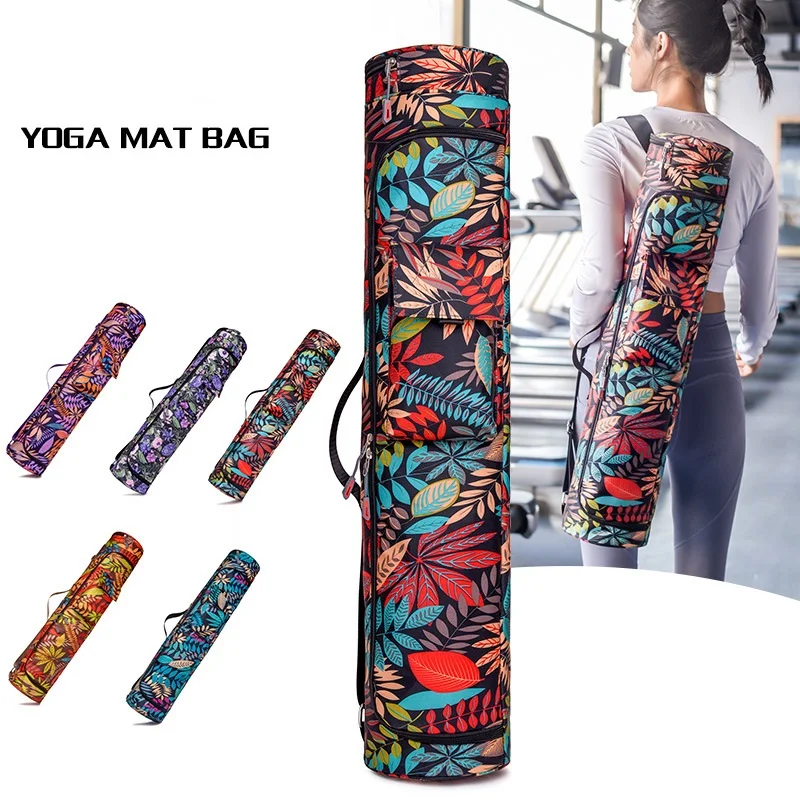 Sac de yoga en nylon, sac pour tapis de yoga, sac imprimé pour hommes et femmes, sac pour tapis de sport, sac à dos pour tapis de Pilates, sac à dos de sport pour la danse et la salle de sport, housse pour tapis de fitness, sac à dos de sport.