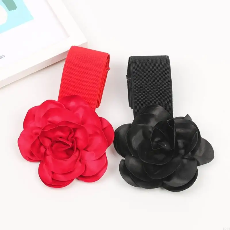 D0UB Flower Decorative Fleur Fleur ceinture élastique Bonne ceinture fleur pour robe