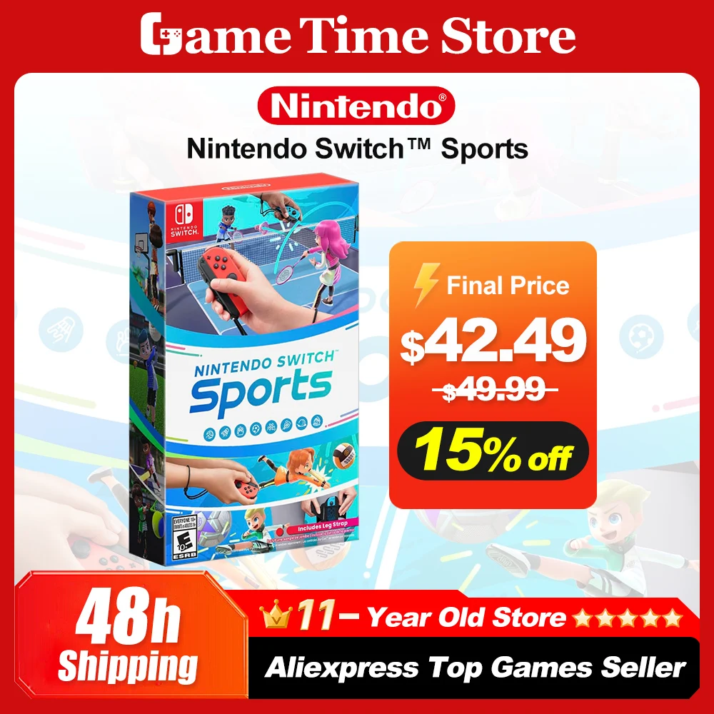 Nintendo Switch Sports 100% New Nintendo Physical Game Card Party Genre Game Support Multiple Sports to Play For Nintendo Switch