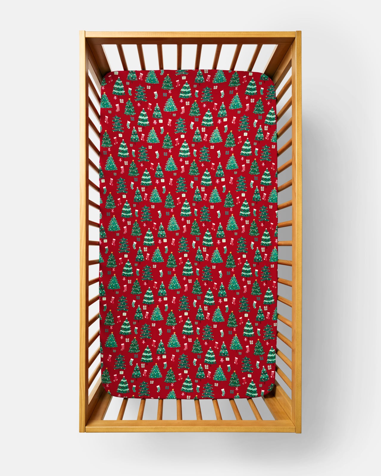 Joyful Traditions Red Fitted Crib Sheet - Standard