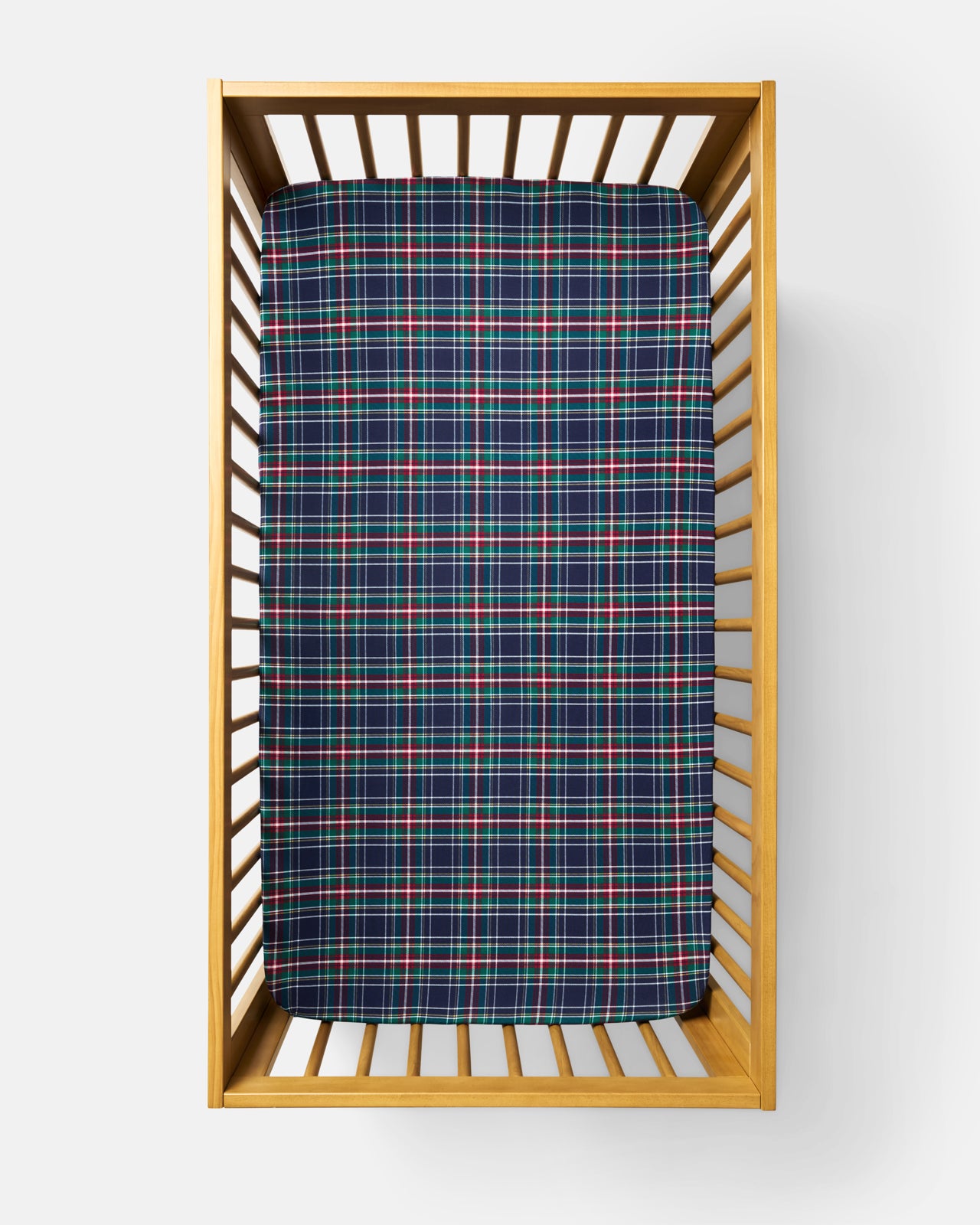 Northern Night Plaid Fitted Crib Sheet - Standard