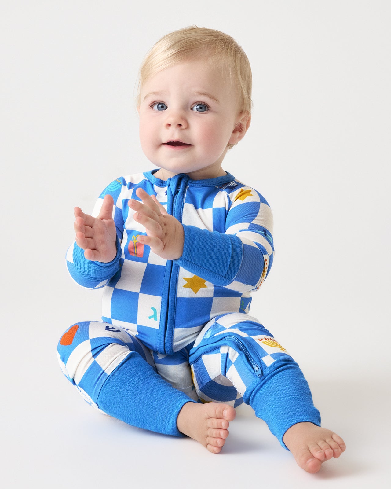 Hanukkah Checks Zippy - 3-6 months