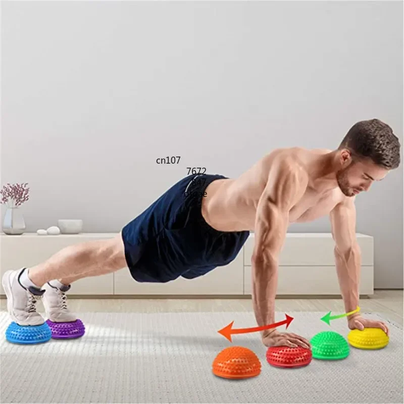 Aufblasbare Yoga-Massagebälle PVC Halbkugel Fitball für Frauen und Kinder Trainer Balancierball Gym Gesundheit Sport Pilates Fitness