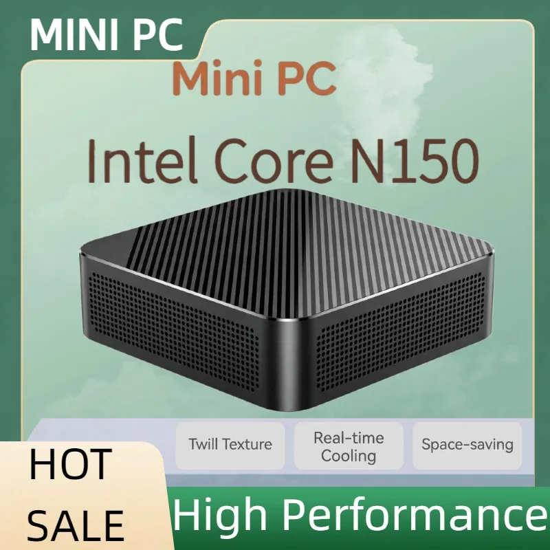 Mini PC portable haute performance Intel Core N150, 16 Go de RAM, 1 To/2 To, WiFi 6, refroidissement silencieux, ordinateur de bureau pour le bureau et la maison