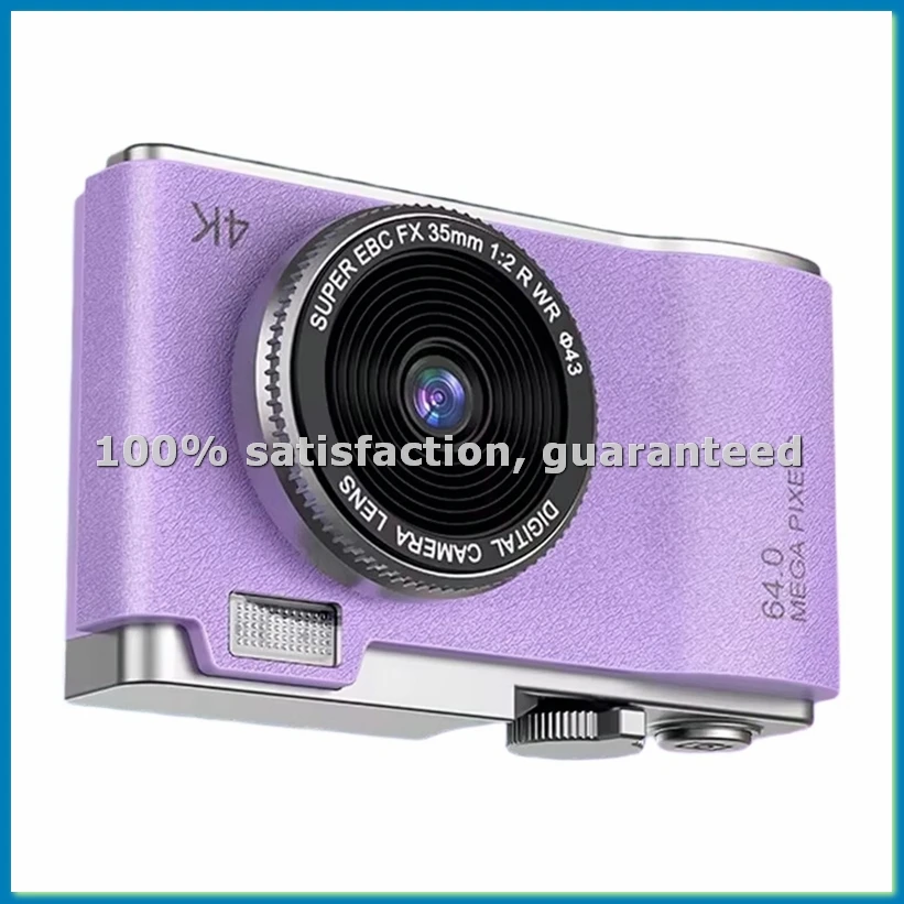 Appareil photo numérique compact 4K CCD avec zoom numérique 8x pour étudiants, appareil photo numérique 180 ° Caméra à écran rab