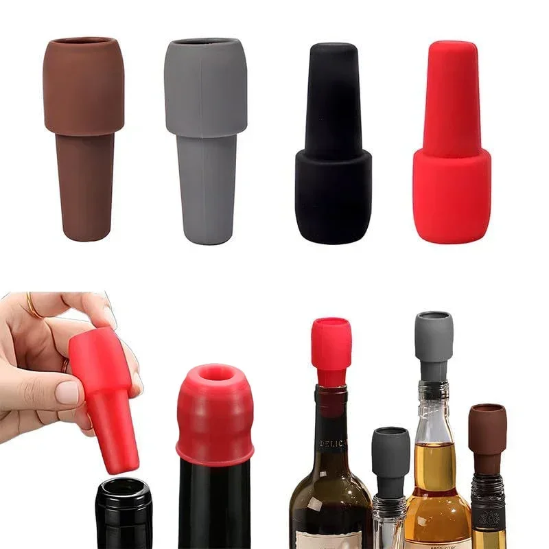 Bouchons de bouteille de vin réutilisables en silicone, scellant de boisson, Rotterdam, vin mousseux, conserve le vin, champagne frais, outils de cuisine