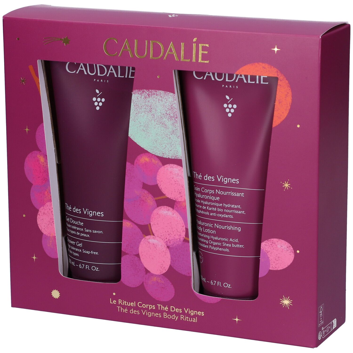 The' Des Vignes Cofanetto Con Trattamento Corpo Nutriente + Gel Doccia