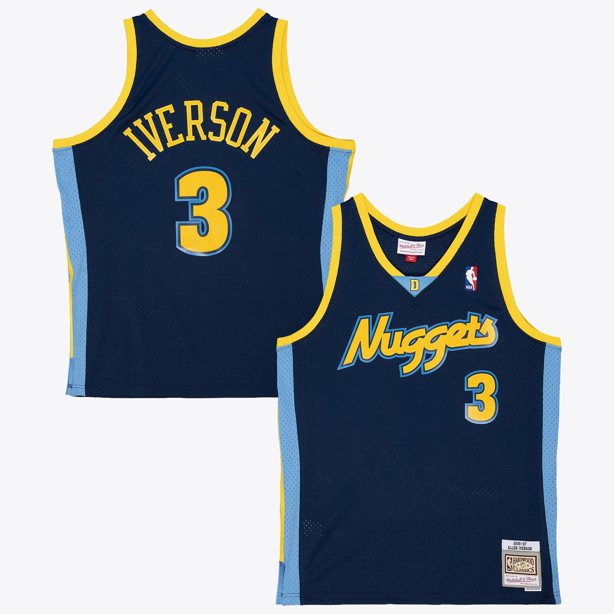 Denver Nuggets Mitchell & Ness Allen Iverson 2006 Alternate Authentic Jersey - Ash Blue