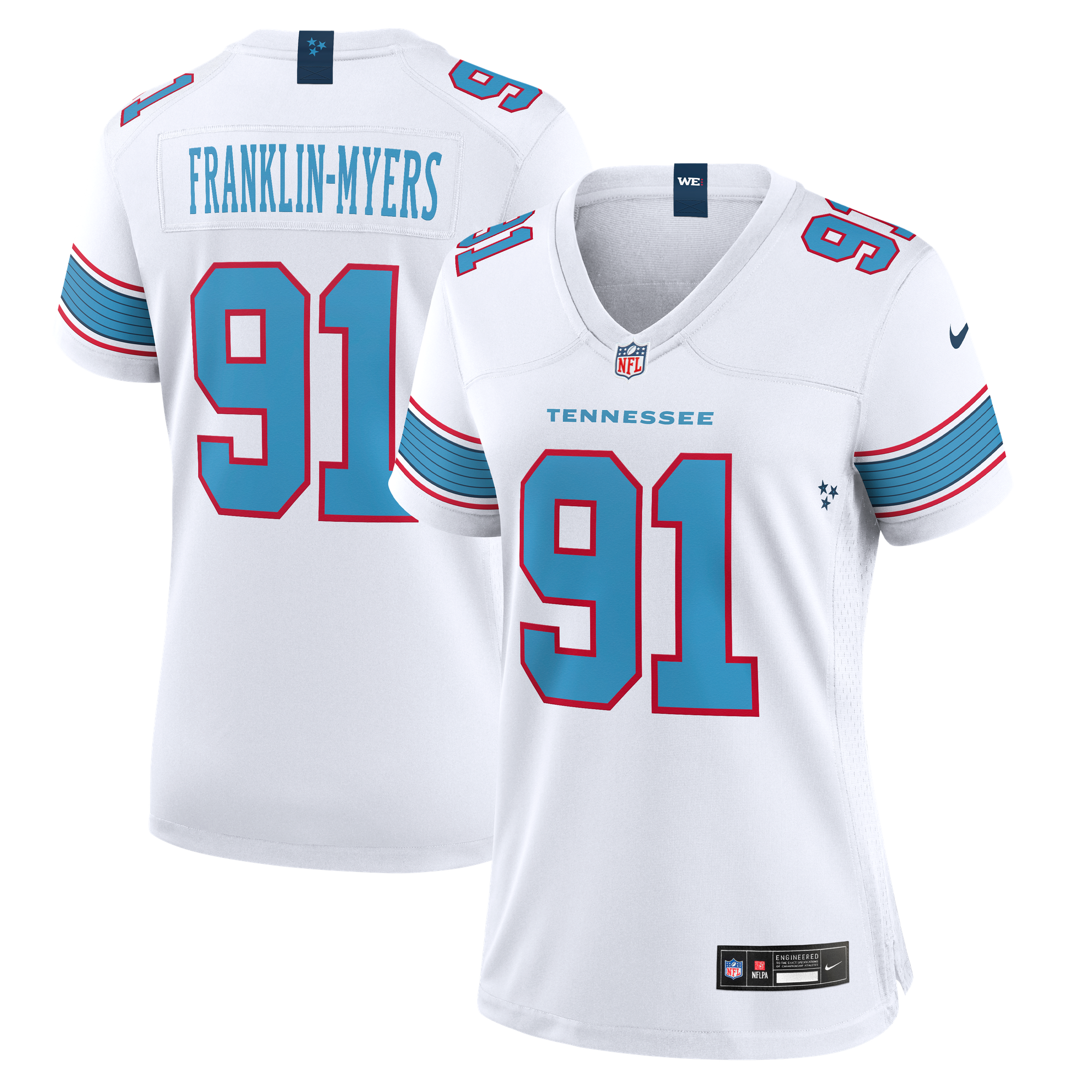 Tennessee Titans Nike Game Auswärtstrikot - Weiß - John Franklin-Myers - Damen