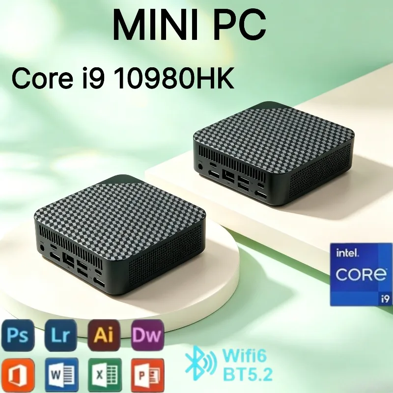 2026 New Mini PC Intel Core i9 10980HK 16GB RAM 1TB 2TB SSD 4K HD Pocket Desktop PC Gaming Computer WiFi 6