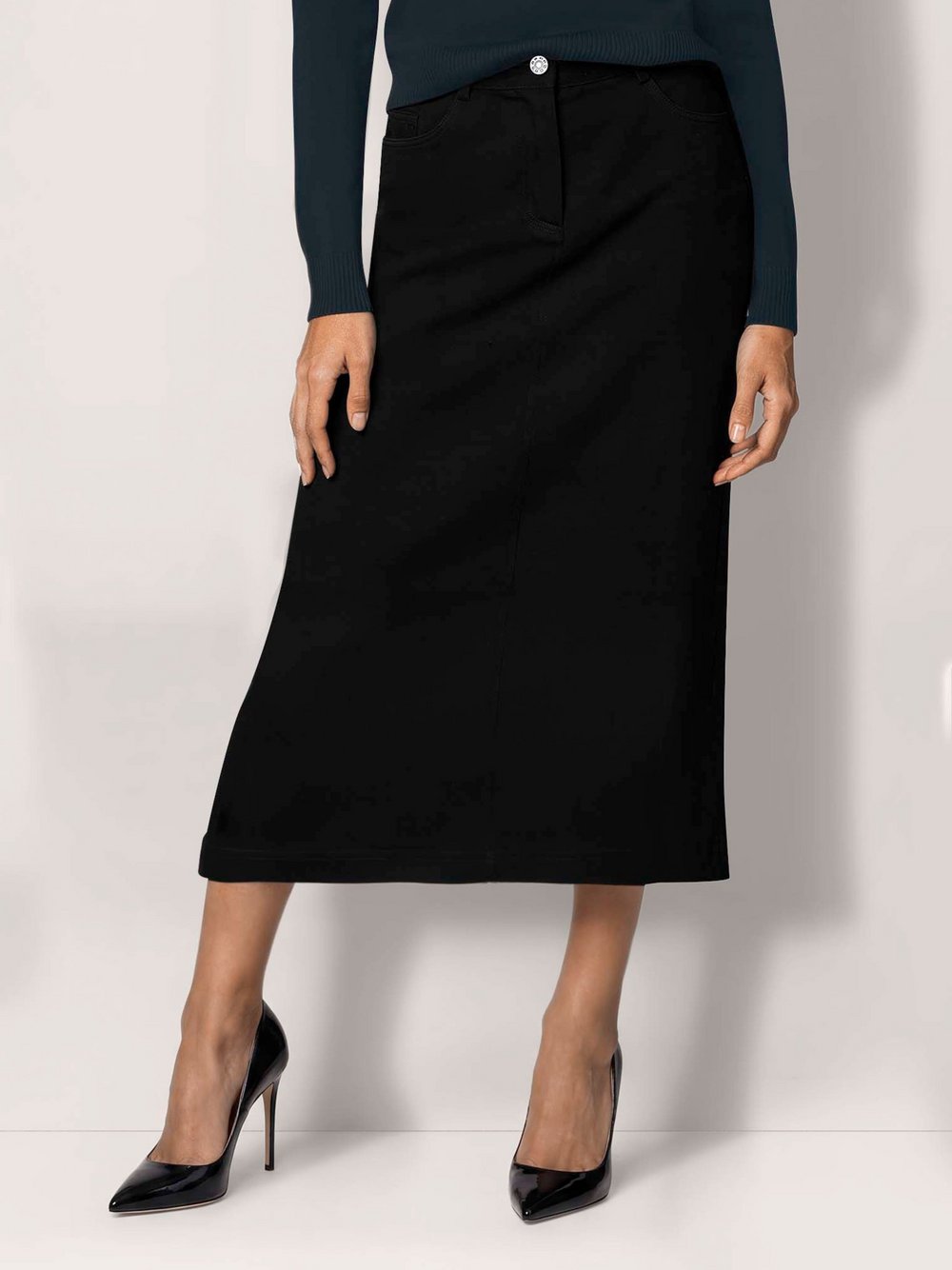 Madeleine Jeansrock Damen schwarz, 42