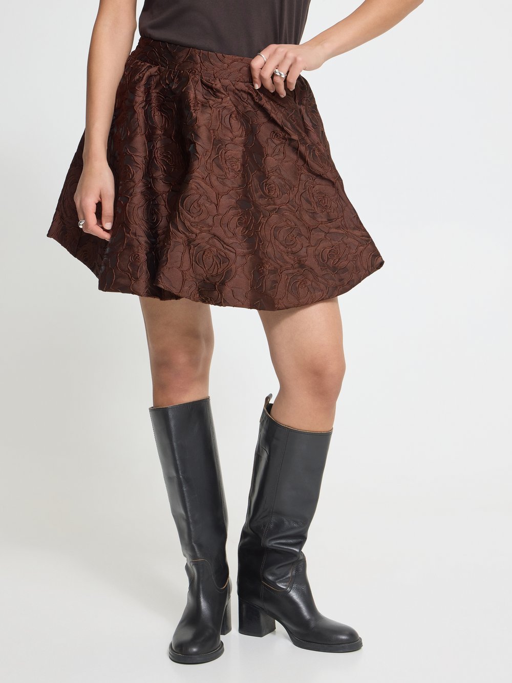 Ichi Freizeitrock IHKINUA Elastische Taille Damen braun, 40
