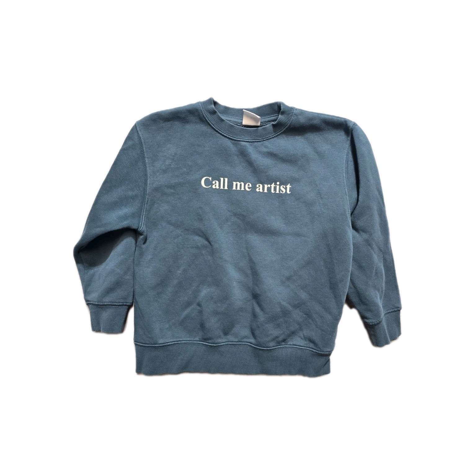 Zara Shirts & Tops | Zara Kids Sweatshirt 7 Green Call Me Artist | Color: Green | Size: 7b
