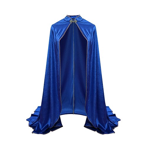 Cape-châle médiévale en velours de polyester pour femme, demi-cape vintage à porter sur les épaules, coloris rouge, bleu et violet, idéale pour un costume gothique ou Renaissance, pour Halloween, un