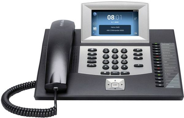 Auerswald COMFORTEL 2600 IP schwarz Systemtelefon,VoIP Android, Anrufbeantworter, Freisprechen, Optische Anrufsignalisierung, Touchpanel Farb-TFT/LCD