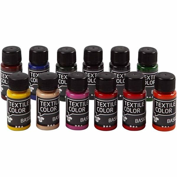 Creativ Company Textilfarbe, 12x50 ml