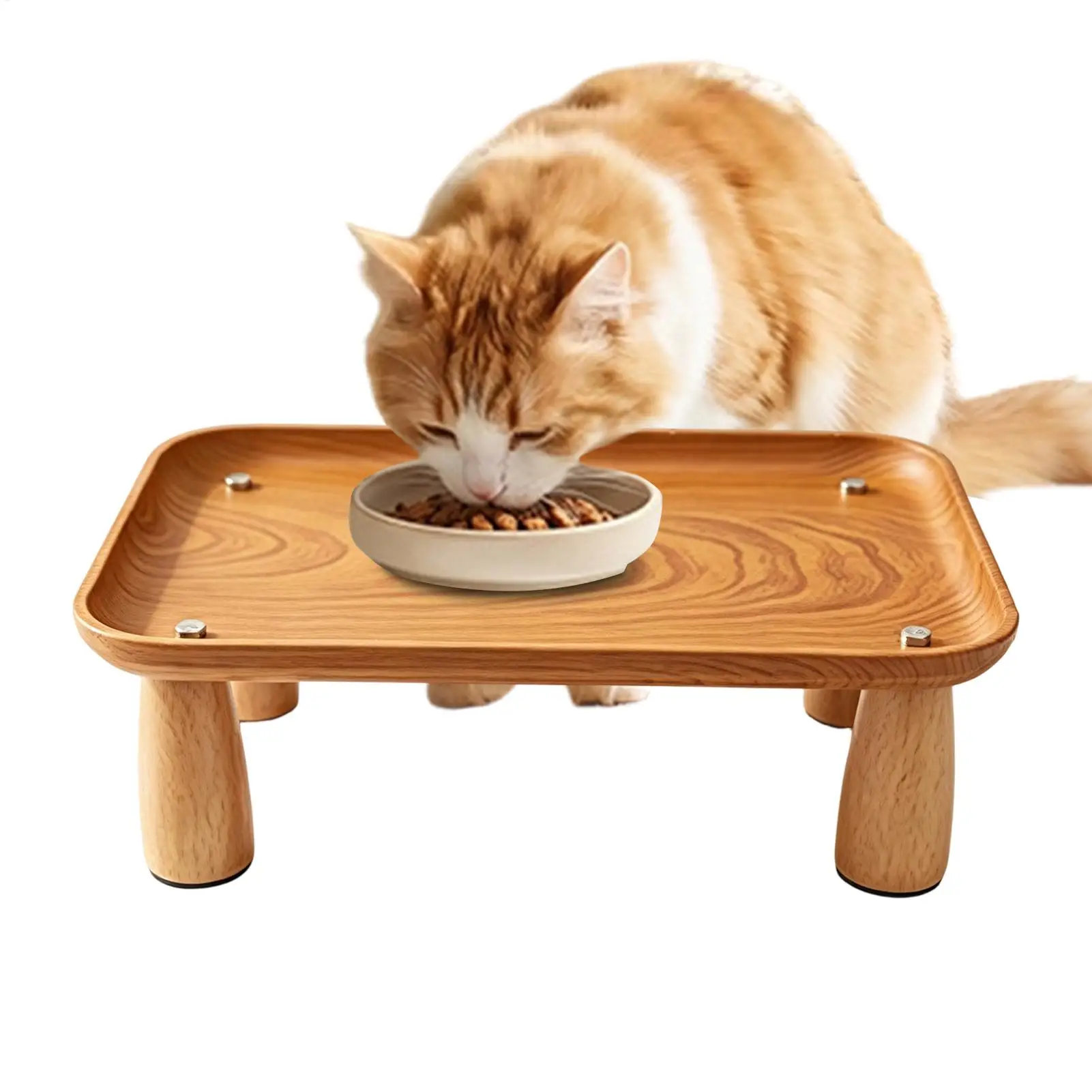 1 support pour distributeur de nourriture pour animaux de compagnie, table surélevée pour nourriture de chat, station d'alimentation pour animaux de compagnie en bois, support pour gamelle, pour distributeur automatique de nourriture pour animaux de...