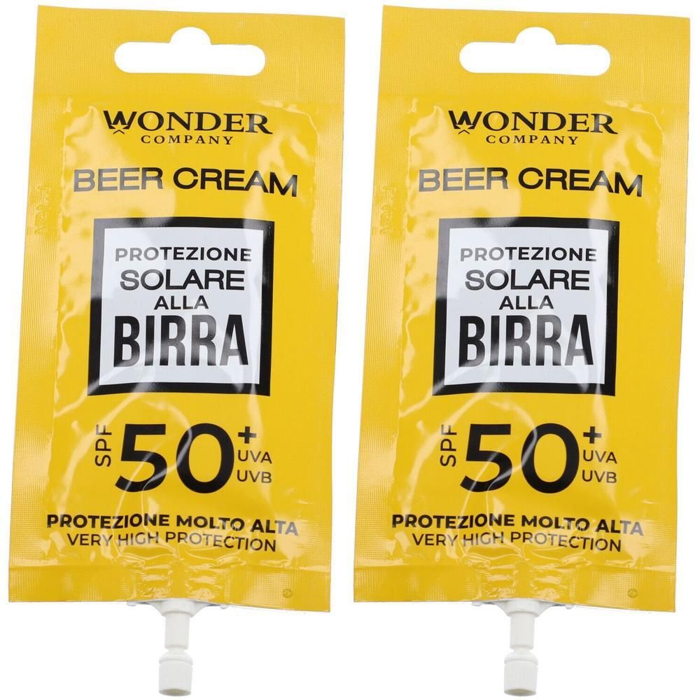 Beer Cream Proterzione Solare Molto Alta alla Birra SPF50+ 2x15 ml Cre