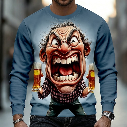 Herren Lustig Alter Mann Pullover Lässig Rundhalsausschnitt Urlaub Geschenk Blau Schwarz Braun Grün Rundhalsausschnitt Ganzjahres Designer S M L XL XXL XXXL