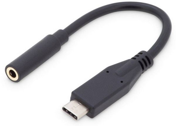 Digitus Audio Adapterkabel [1x USB-C® Stecker - 1x Klinkenbuchse 3.5 mm] AK-300321-002-S 20.00 cm Flexibel