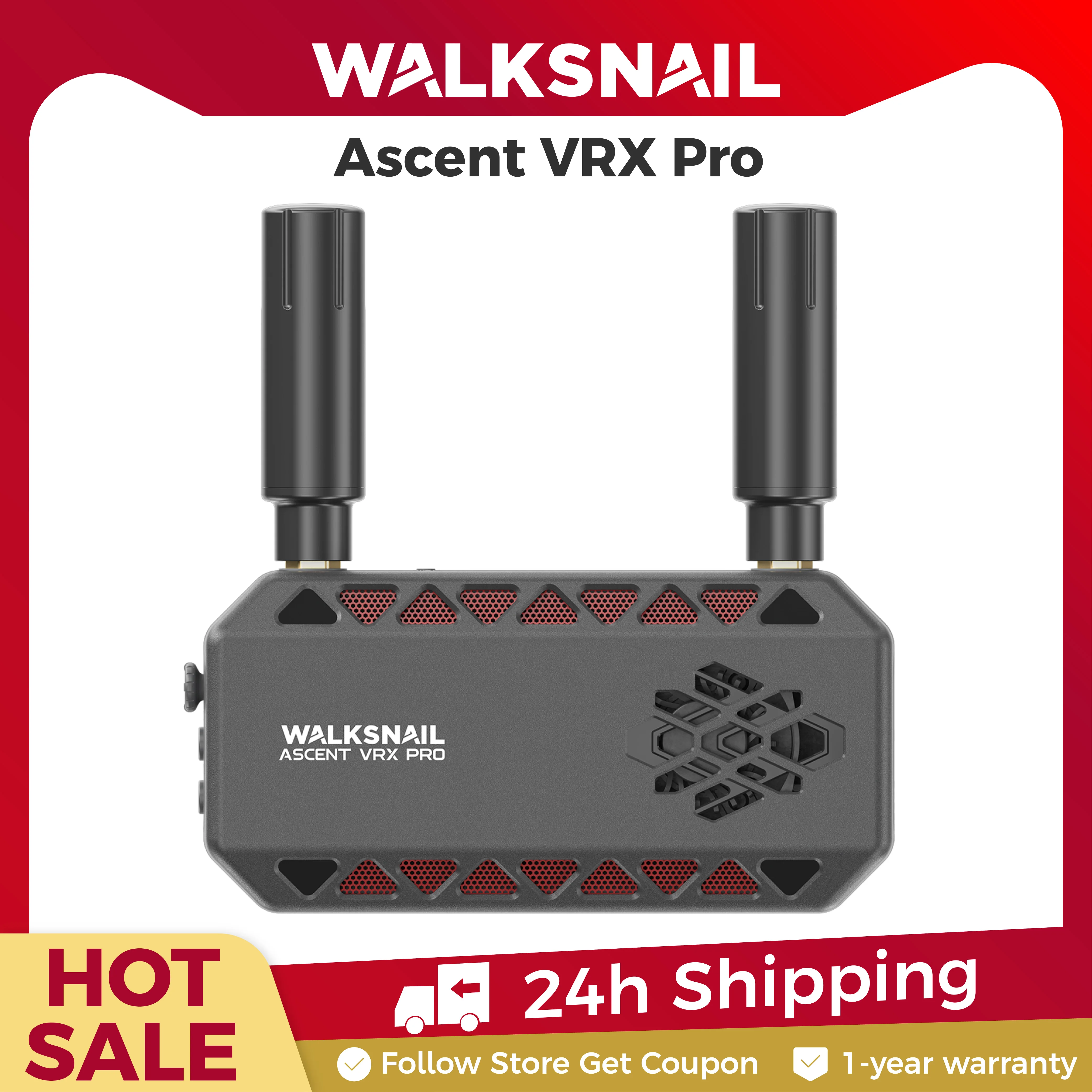 Walksnail Ascent VRX Pro Empfänger unterstützt alle FPV-Brillen und -Displays mit HDMI-Eingang und kann mit Ascent Lite+ VTX verwendet werden.