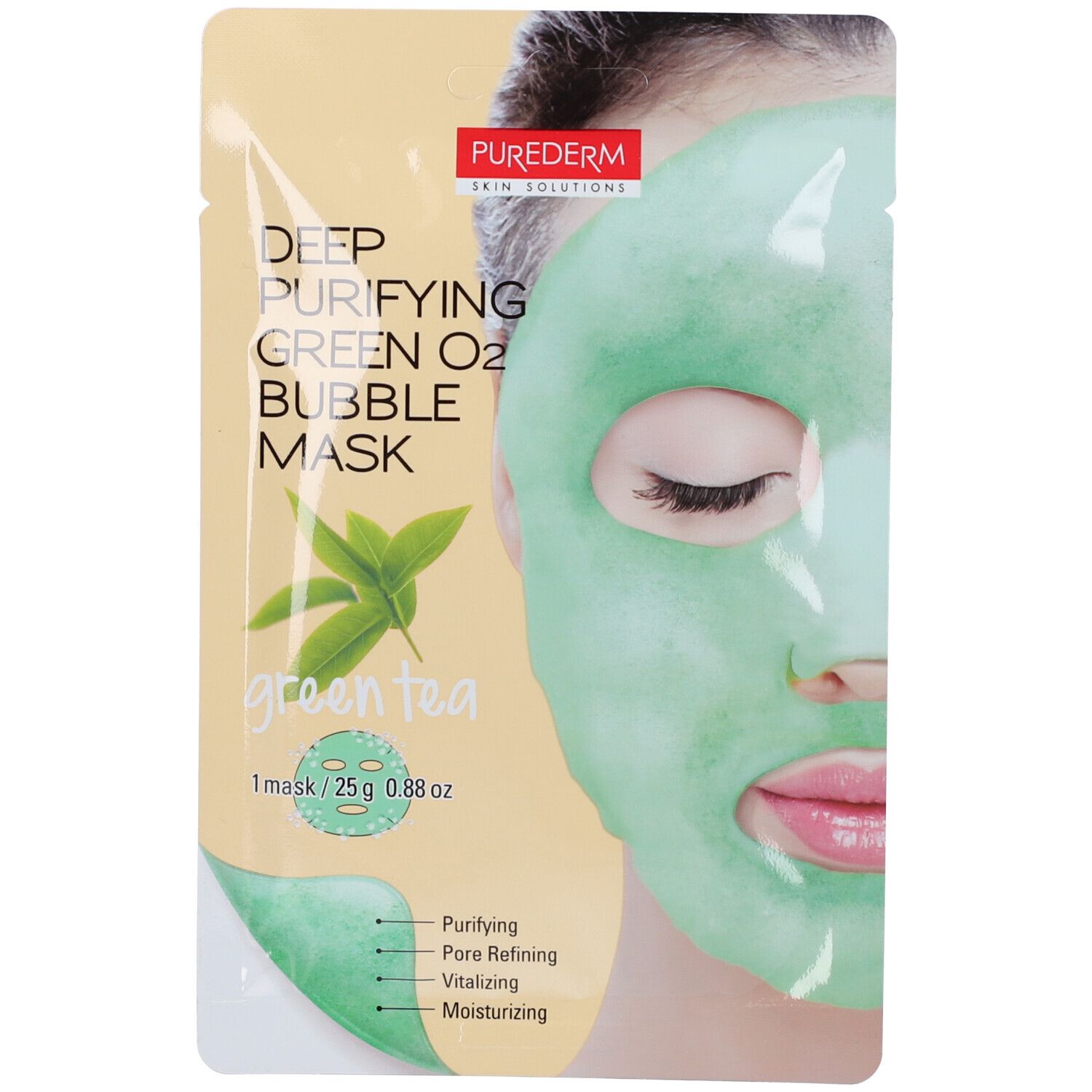 Purederm Skin Solutions Bubble Maschera Purificante Al Te' Verde Monou