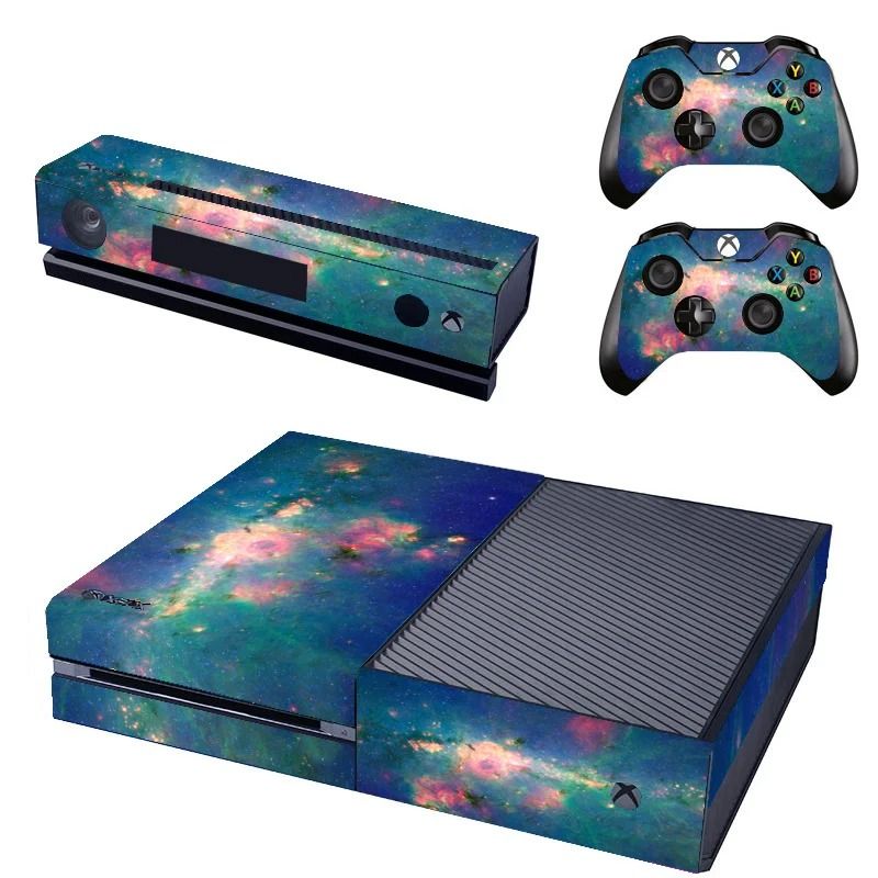 Xbox One Console And Controller Vinyl Skin Protective Decal green