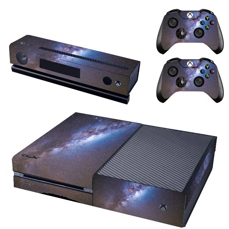 Xbox One Console And Controller Vinyl Skin Protective Decal black