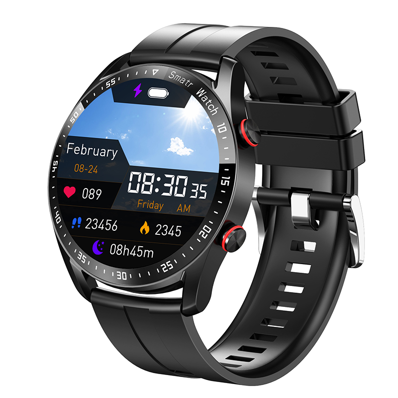Bluetooth Calling Smartwatch Fitness Tracker For Android And IOS black Silicone
