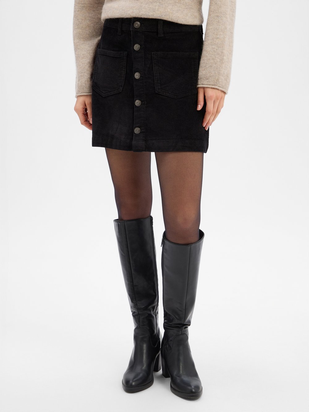 ONLY Cord-Minirock Damen schwarz, M