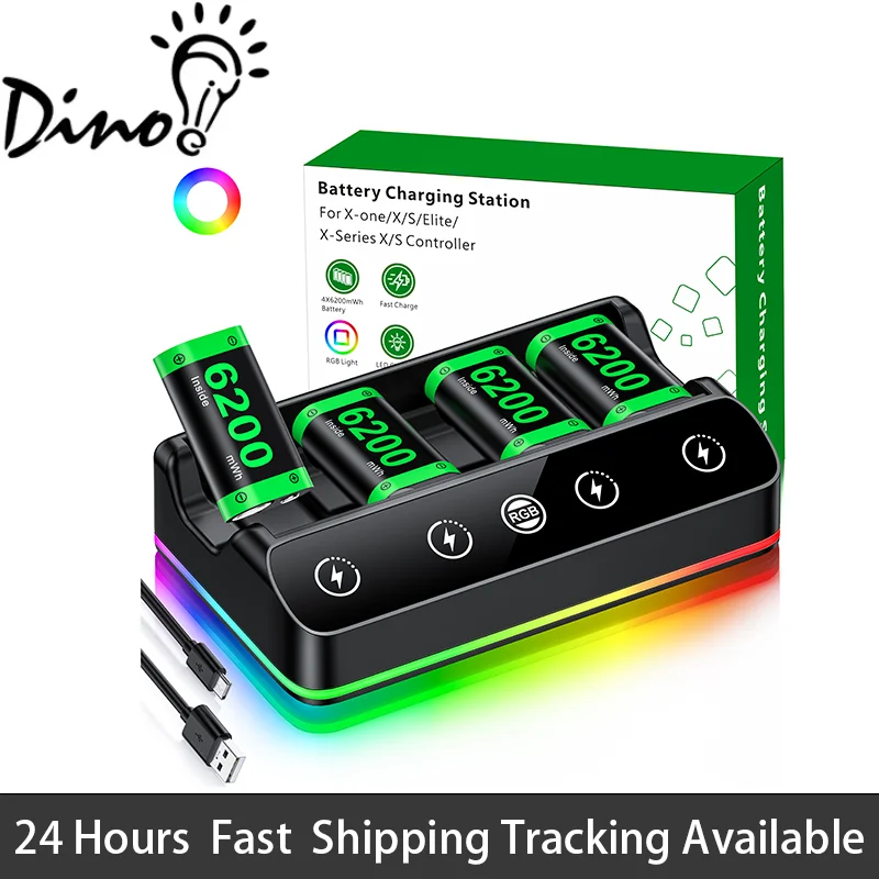 For Xbox Series X/S ＆ Xbox One Xbox One Rechargeable Battery with C100 4PCS/2pcs 6200mWh battery with charger
