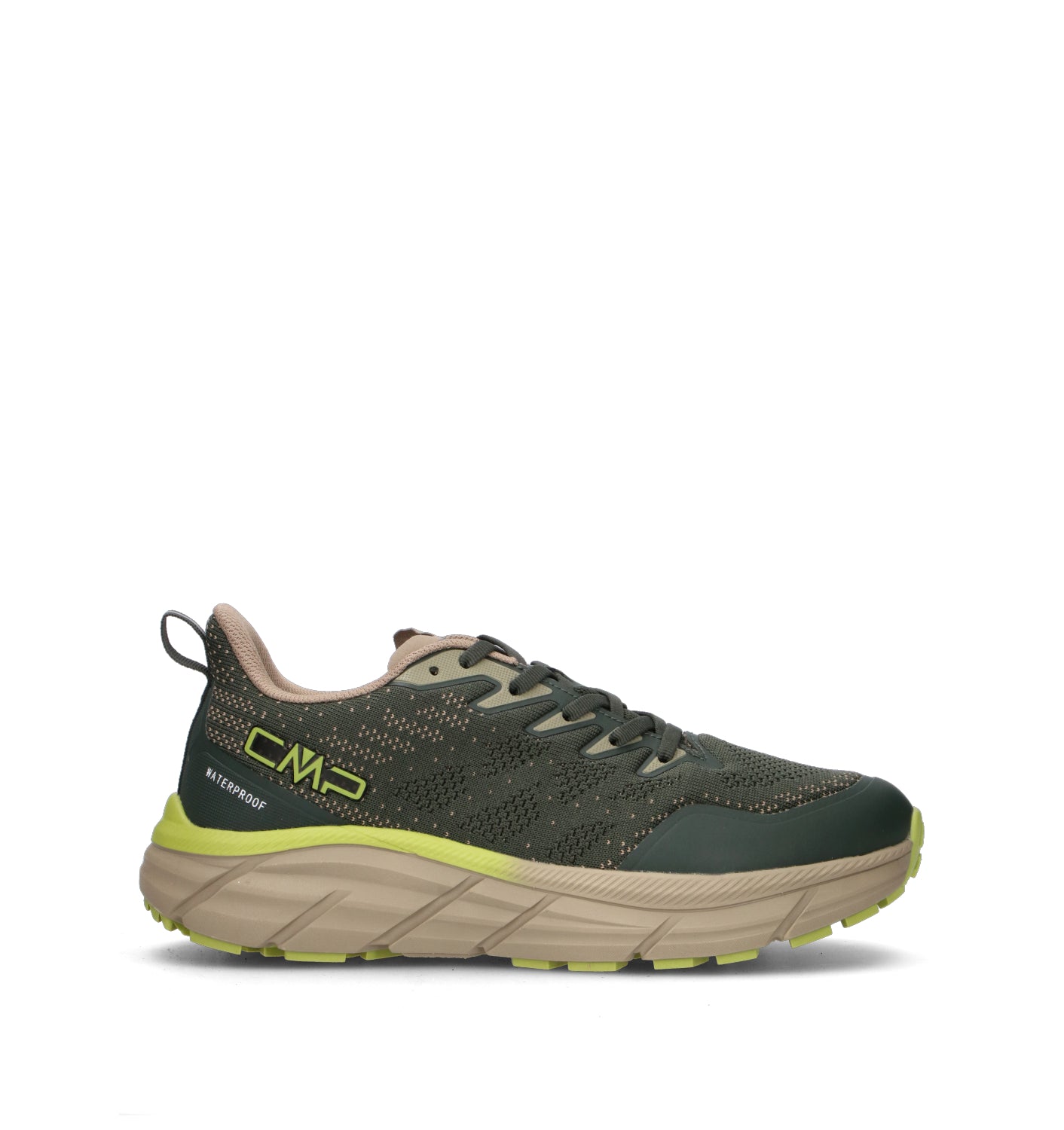 CMP Sneaker uomo verde in tessuto waterproof