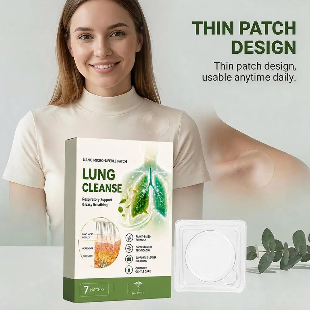Patch de soin pulmonaire, nettoie en douceur les voies respiratoires, favorise le bien-être général, patch à micro-aiguilles pour le soin du corps.