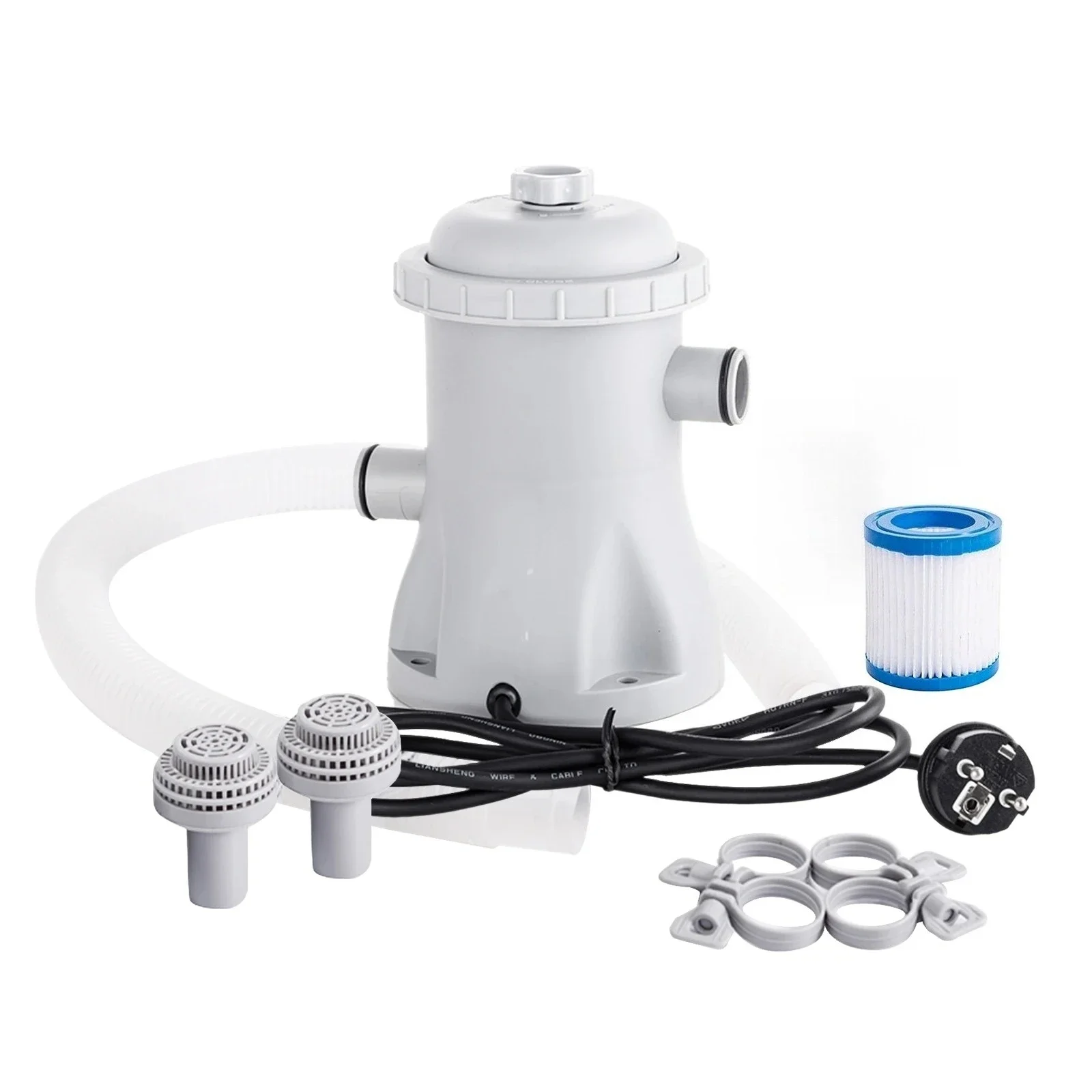 Pompe de filtration pour piscine 330 GPH, pompe à eau électrique pour piscine de plage avec cartouche filtrante, pompes pour piscine, pompe de filtration pour piscine hors sol