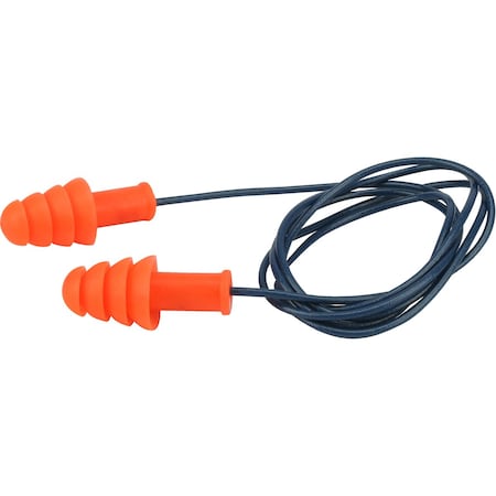 PIP 267-HPR400D Metal Detectable Reusable TPR Corded Ear Plugs, NRR 27, 100PK