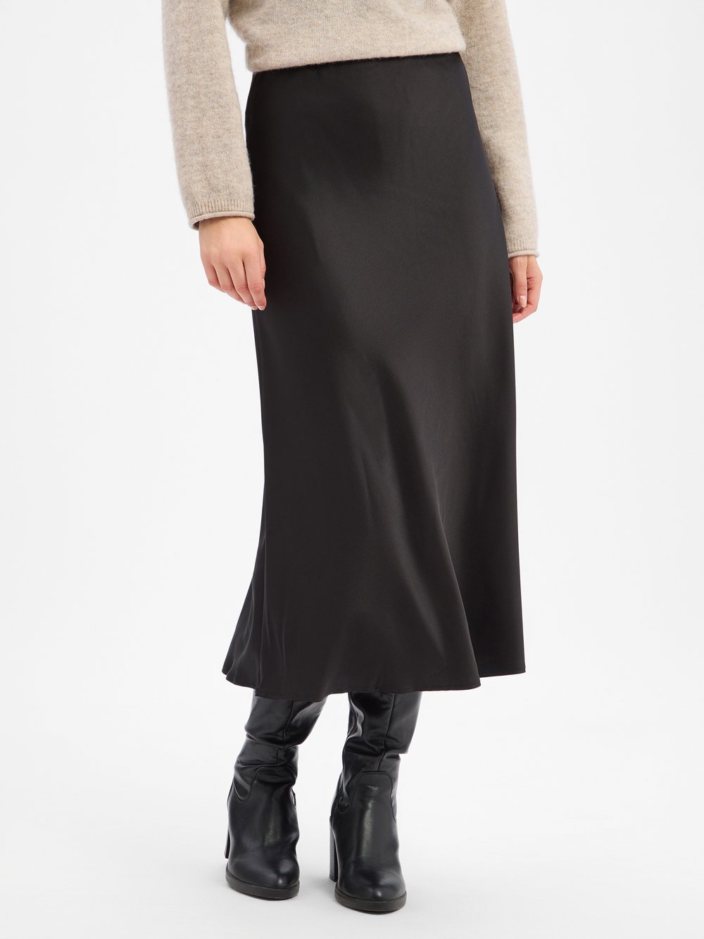 Marie Lund Satinrock Damen schwarz, XS