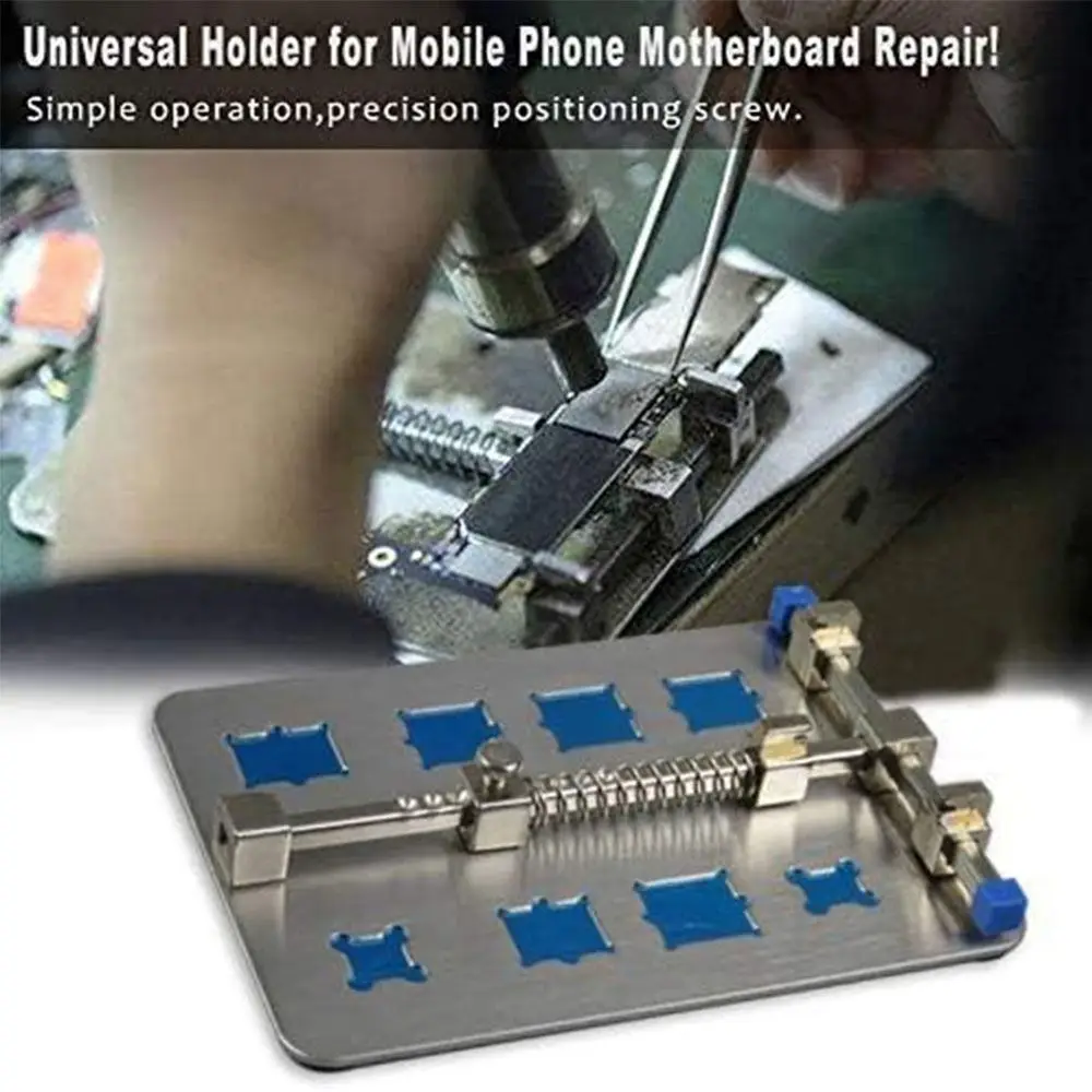 Support de PCB en acier inoxydable, conception épaissie, rainure IC, fixation pour téléphone portable, plateforme fixe multifonction