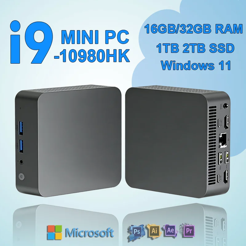 2026 Mini PC Intel I9-10980HK/N150 Windows 11 Pro Desktop PC Gaming Computer 32GB DDR4 512GB/1TB SSD WiFi6 BT5.2 4K Pc Desktop