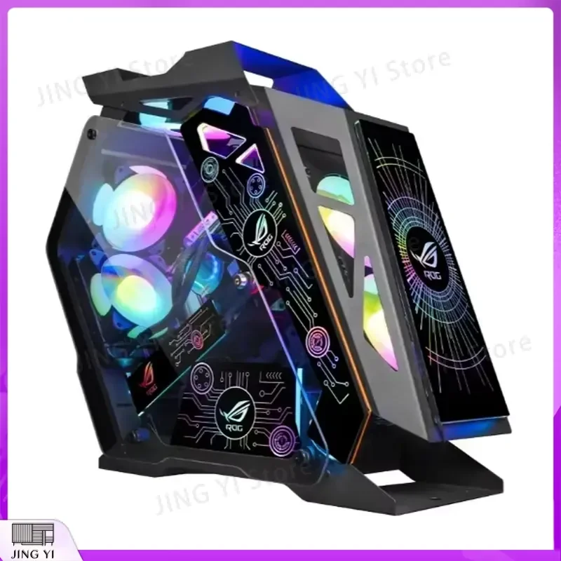 Mid Tower mATX Gaming PC Case ARGB RGB LED Tempered Glass Front Panel USB 3.0 Desktop Computer Chassis ATX Micro ATX Mini ITX