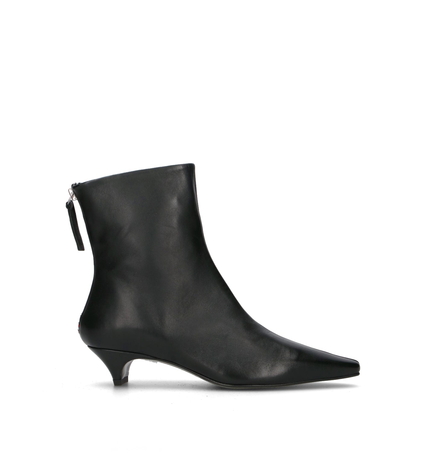 HALMANERA Tronchetto donna nero in pelle
