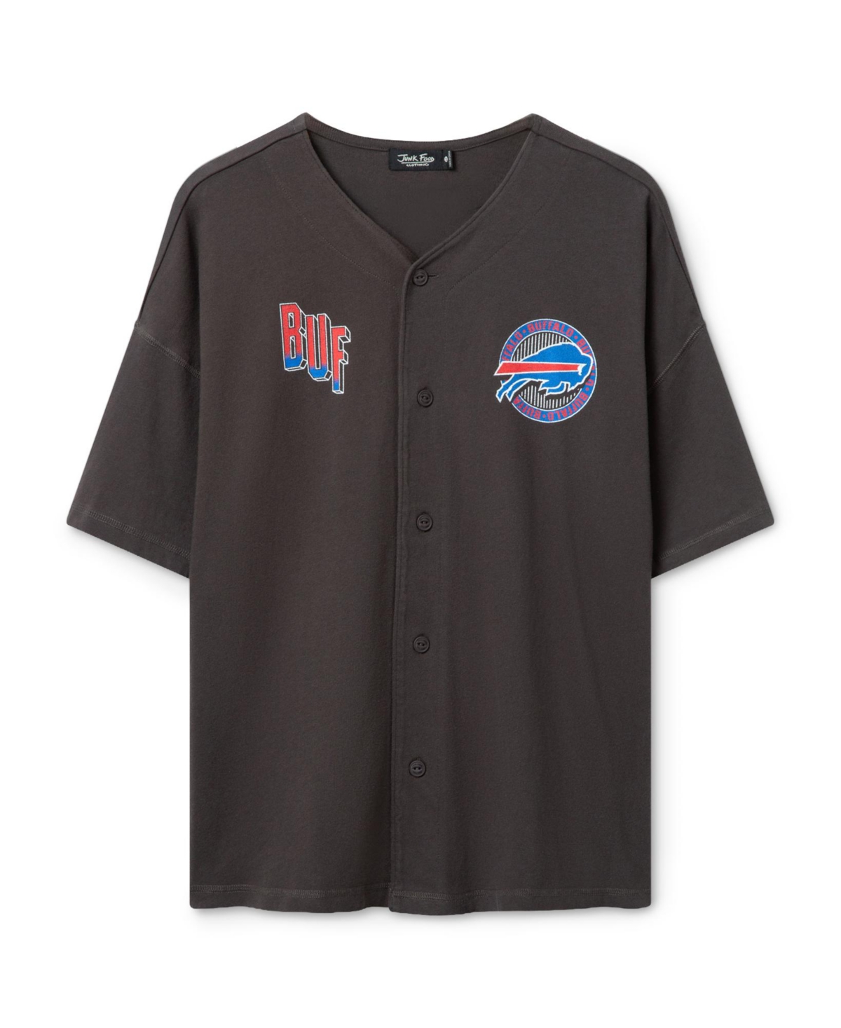 Junk Food Clothing Unisex Nfl Buffalo Bills Baseball Jersey - Vintage Black